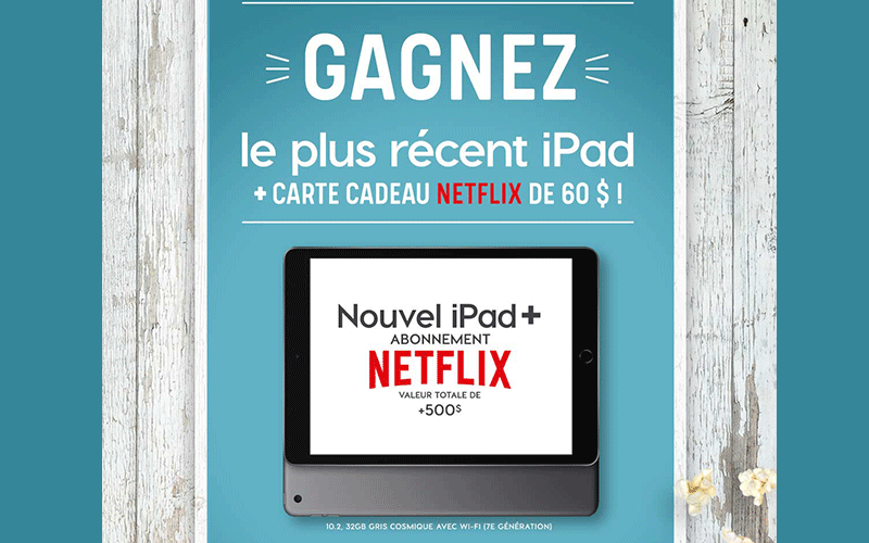 Un Ipad Apple Une Carte Cadeau Netflix A Gagner