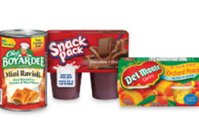 Coupon Snack Pack, Del Monte and Chef Boyardee