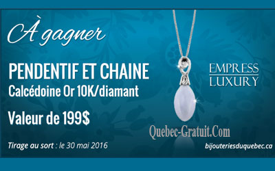 Pendentif et chaine Calcédoine Or 10k/diamant