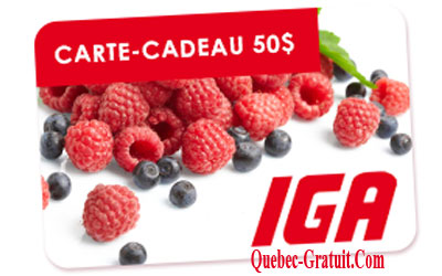 Carte-cadeaux IGA de 50 $