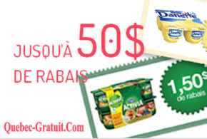 50$ de rabais Danone