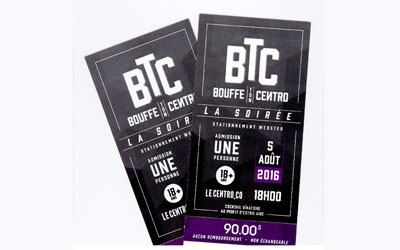 Billets pour la soirée VIP Bouffe ton Centro