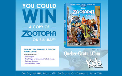 Blu-ray du film Zootopia