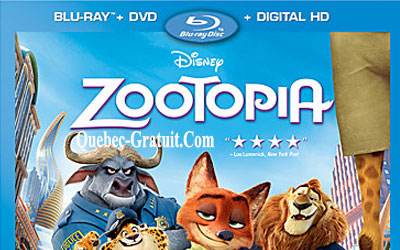 Blu-ray du film Zootopia