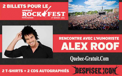 Ensemble cadeaux pour l'Amnesia Rockfest