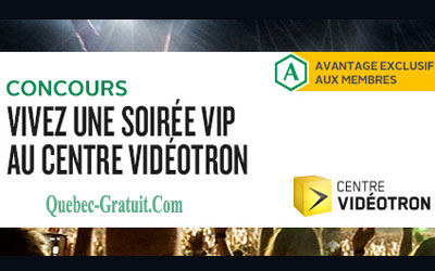 Billets pour un spectacle au Centre Vidéotron