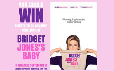 Billets pour l'avant-première du film Bridget Jones's Baby