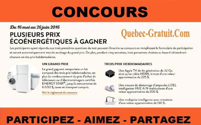 Concours électroménagers