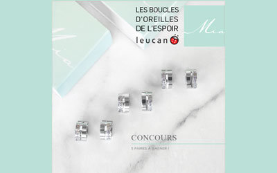 Paire de boucles d'oreilles de l'espoir Leucan