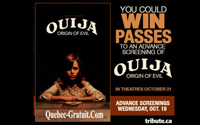 Concours gagnez des Billets pour l'avant-première de Ouija Origin of Evil