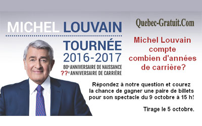 Concours gagnez des Billets pour le spectacle de Michel Louvain