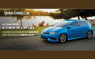 Concours gagnez un Véhicule Toyota Corolla iM