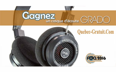 Concours gagnez un casque d'écoute Grado Series SR80e