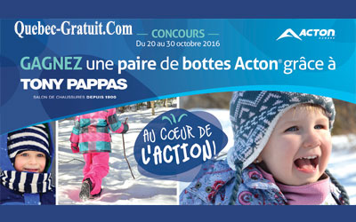 Concours gagnez une paire de bottes d'hiver Acton