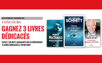 Concours gagnez 3 livres dédicacés