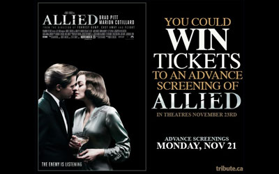 Concours gagnez des Billets pour l'avant-première du film Allied