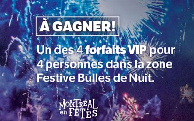 Concours gagnez des Billets pour le Party du Nouvel An de Montréal en fêtes