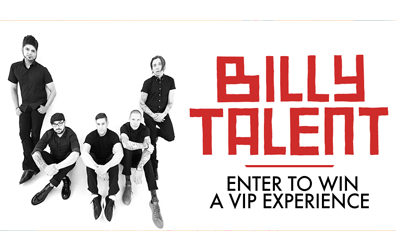 Concours gagnez des Billets pour un spectacle de Billy Talent