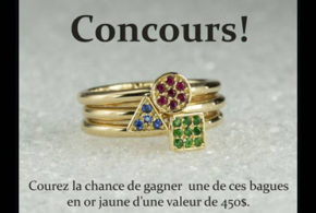 Concours gagnez des bagues en or jaune 10K de 450$