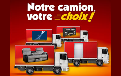 Concours gagnez un Sofa, Foyer électrique, Téléviseur, Réfrigérateur