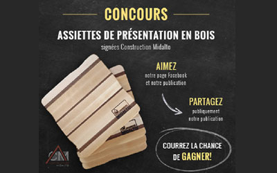 Concours gagnez un ensemble d'assiettes en bois Construction Midalto