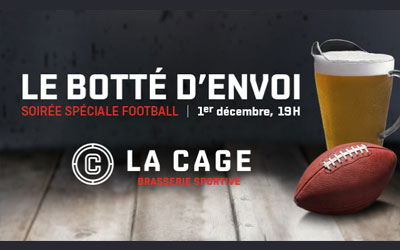 Concours gagnez une Invitation spéciale à La Cage-Brasserie sportive