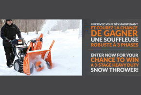 Concours gagnez une Souffleuse à neige de 1850$