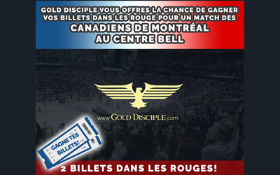 Concours gagnez une paire de billets pour les Canadiens de Montréal dans la section rouge