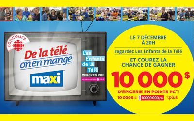 Concours gagnez 10000$ d'épicerie en Points PC