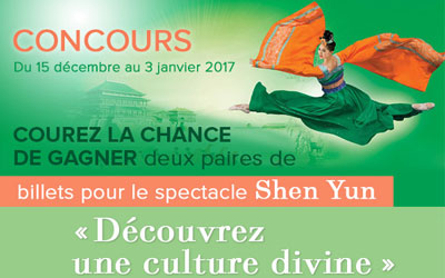 Concours gagnez des Billets pour assister au spectacle Shen Yun