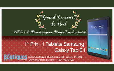 Concours gagnez des Tablettes Samsung Galaxy Tab E 16GB