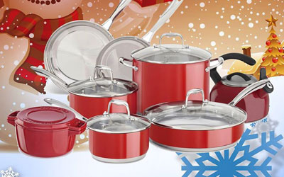 Concours gagnez un ensemble de chaudrons rouge Kitchen Aid