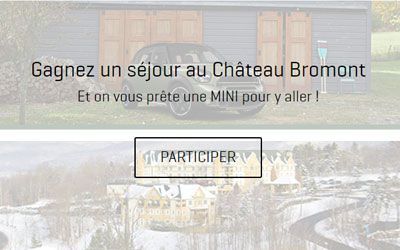 Concours gagnez un séjour au Château Bromont