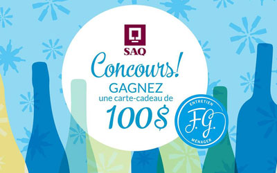 Concours gagnez une carte-cadeau de 100$ à la SAQ