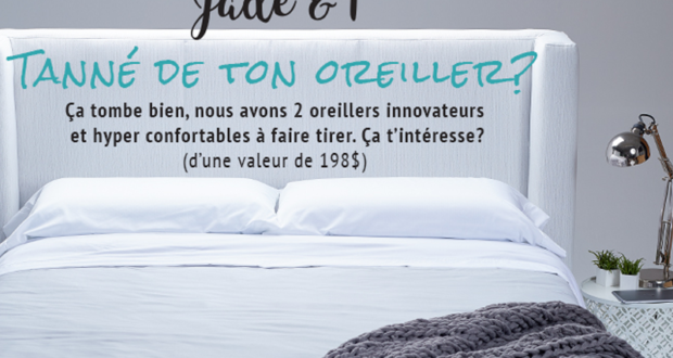 Concours gagnez 2 Oreillers en gel mousse