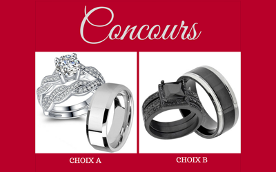 Concours gagnez un ensemble de bagues pour femme et homme