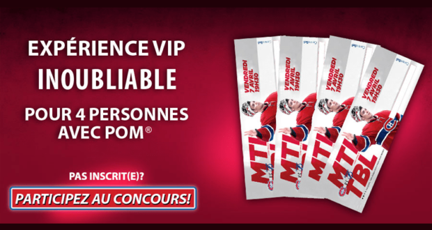 Concours gagnez 100 Billets de Hockey (25 expériences VIP)