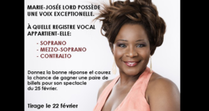 Concours gagnez des Billets pour Marie-Josée Lord