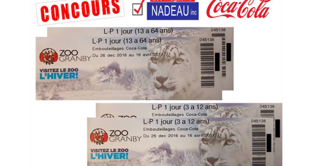 4 laissez-passer pour le Zoo Granby