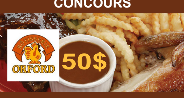 50$ à la Rôtisserie Orford à Magog