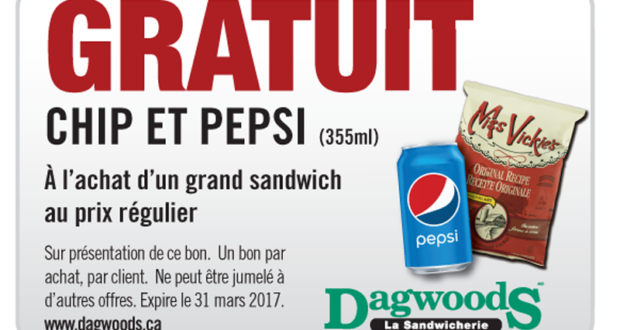 Chips et pespsi gratuits