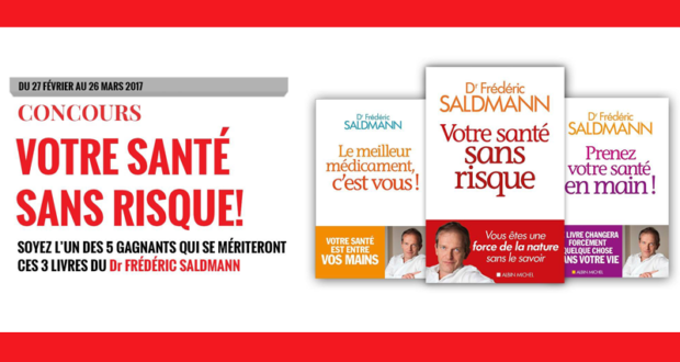 Concours gagnez 3 livres du Dr Frédéric Saldmann