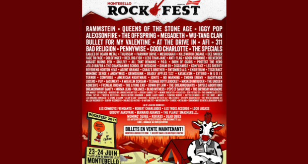 Concours gagnez des billets pour le RockFest 2017