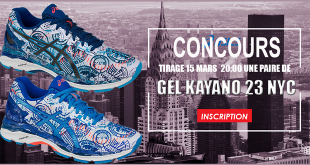 Une paire Gel-Kayano 23 NYC de marque Asics