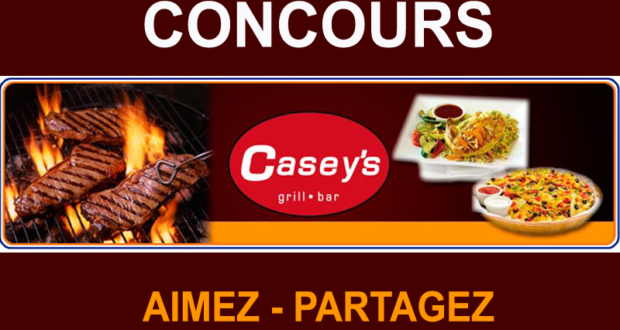 Certificat cadeau de 100$ au Casey's DIX30