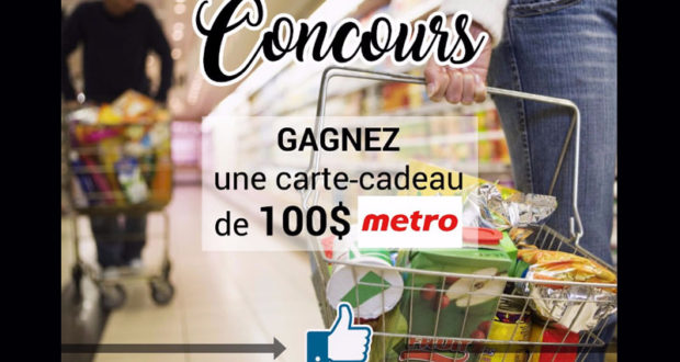 Carte cadeau de 100$ chez Metro