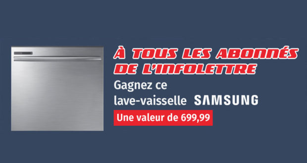 Lave vaisselle Samsung de 699,99 $