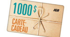 Carte-cadeau IGA de 1000 $