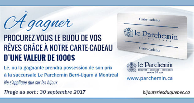 Carte-cadeau Le Parchemin de 1000$