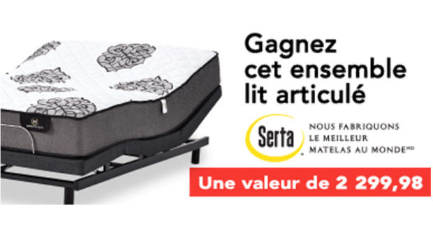 Un ensemble d'un lit articulé avec matelas de 2299,98 $